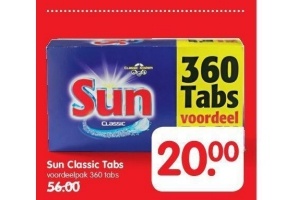 sun classic tabs