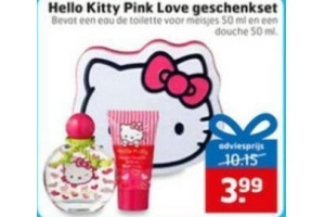 hello kitty pink love geschenkset