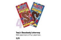 tony s chocolonely lettergreep