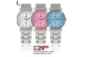 little miss fabulous stalen horloge