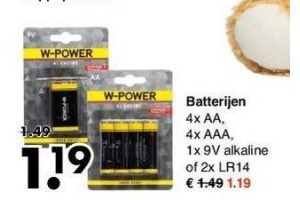 batterijen w power