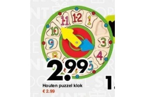 houten puzzel klok