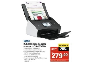 dubbelzijdige desktop scanner ads 2600we