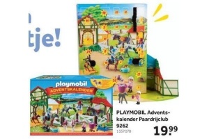 playmobil adventskalander paardrijclub