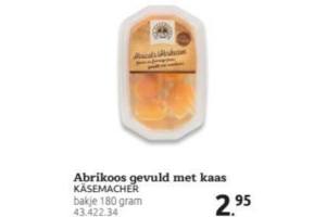 abrikoos gevuld met kaas