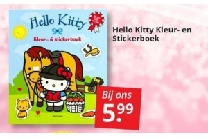 hello kitty kleur en stickerboek