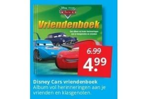 disney cars vriendenboek