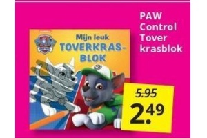 paw control tover krasblok