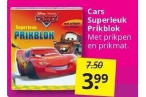 cars superleuk prikblok