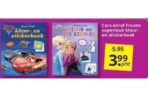 cars en of frozen superleuk kleur en stickerboek