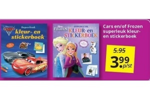 cars en of frozen superleuk kleur en stickerboek