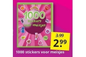 1000 stickers voor meisjes