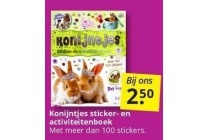 konijntjes sticker en activiteitenboek