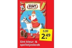 sint kleur en spelletjesboek