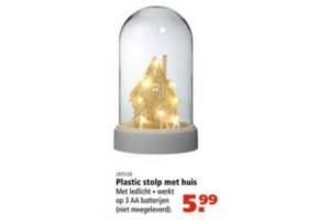 plastic stolp met huis