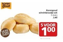 korengoud schnittbroodje wit