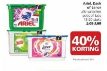 ariel dash of lenor