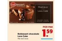 beldessert chocolade lava cake