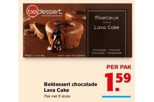 beldessert chocolade lava cake