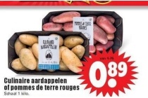 culinaire aardappelen of pommes de terre rouges