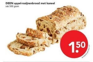 deen appel rozijnenbrood met kaneel