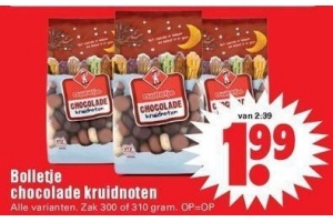 bolletje chocolade kruidnoten