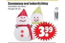 sneeuwpop met ledverlichting