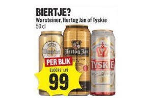 warsteiner hertog jan of tyskie