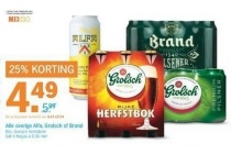 alle overige alfa grolsch of brand