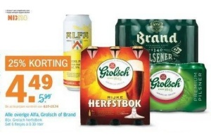 alle overige alfa grolsch of brand