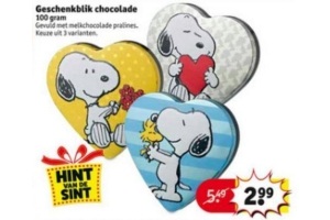 geschenkblik chocolade