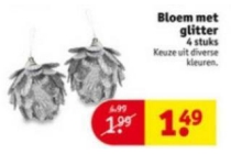 bloem met glitter