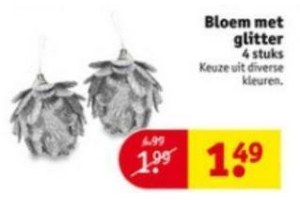 bloem met glitter