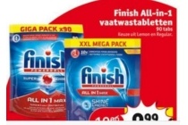 finish all in 1 vaatwastabletten