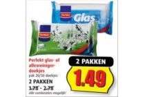 perfekt glas of allesreiniger doekjes