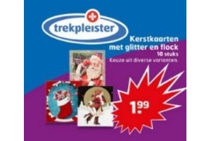 kerstkaarten met glitter en flock