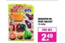 groenten en fruit snijset