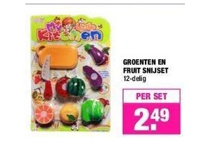 groenten en fruit snijset