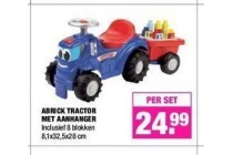 abrick tractor met aanhanger