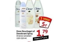 dove douchegel of deodorant spray