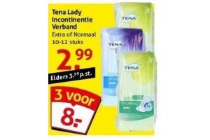 tena lady incontinentie verband