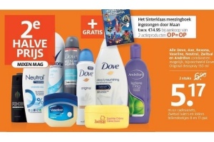 alle dove axe rexona vaseline neutral zwistal en andrelon