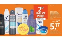 alle dove axe rexona vaseline neutral zwistal en andrelon