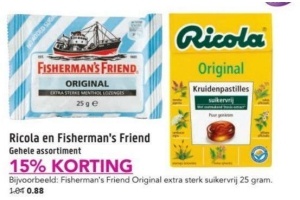 ricola en fisherman s friend