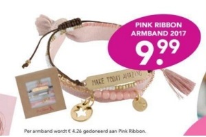 pink ribbon armband 2017