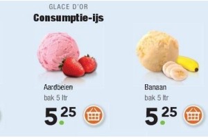 glace d or aarbei ijs