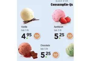 glace d or chocolade ijs