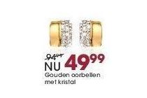 gouden oorbellen met kristal