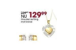 gouden ketting met kristal