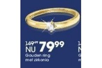 gouden ring met zirkonia